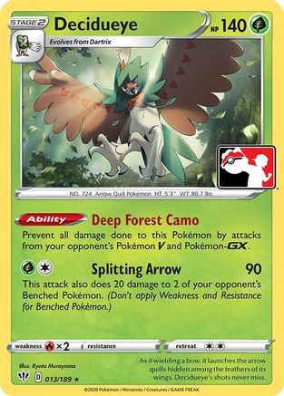Image of Decidueye 013  Prize Pack Series Cards - Rare