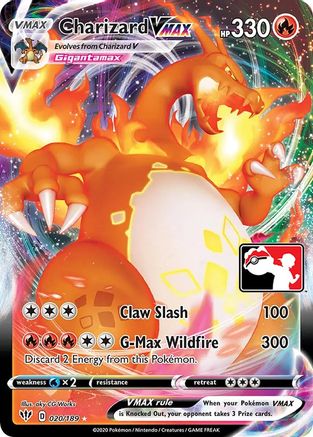 Image of Charizard VMAX 020  - Holofoil Prize Pack Series Cards - Ultra Rare