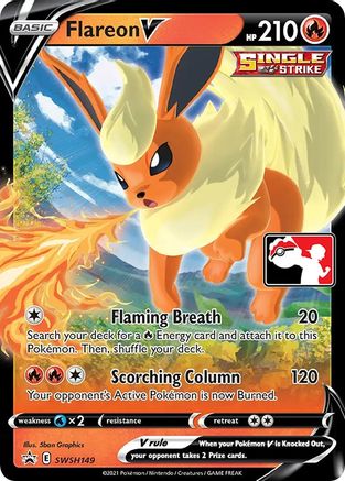 Image of Flareon V SWSH149  - Holofoil Prize Pack Series Cards - Promo