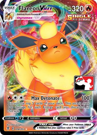 Image of Flareon VMAX 018  - Holofoil Prize Pack Series Cards - Ultra Rare