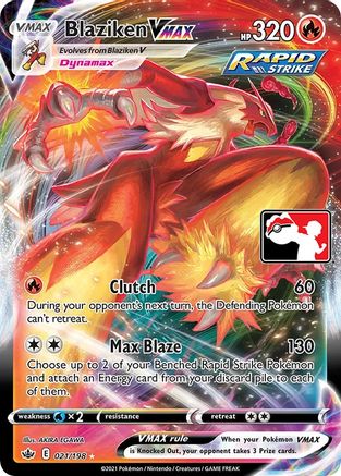 Image of Blaziken VMAX 021  - Holofoil Prize Pack Series Cards - Ultra Rare