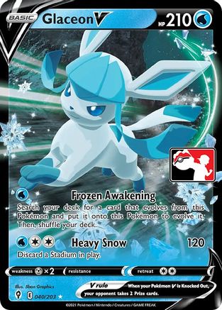 Image of Glaceon V 040  - Holofoil Prize Pack Series Cards - Ultra Rare