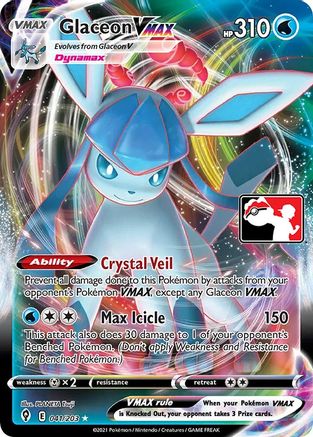 Image of Glaceon VMAX 041  - Holofoil Prize Pack Series Cards - Ultra Rare