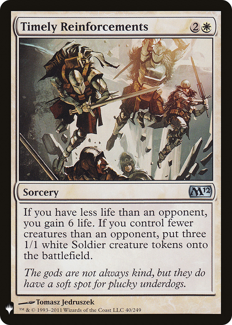 Image of Timely Reinforcements (LIST-040) - The List