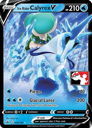 Image of Ice Rider Calyrex V 045  - Holofoil Prize Pack Series Cards - Ultra Rare