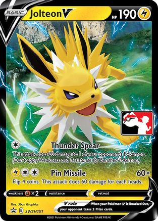 Image of Jolteon V SWSH151  - Holofoil Prize Pack Series Cards - Promo