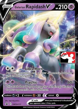 Image of Galarian Rapidash V SWSH111  - Holofoil Prize Pack Series Cards - Promo