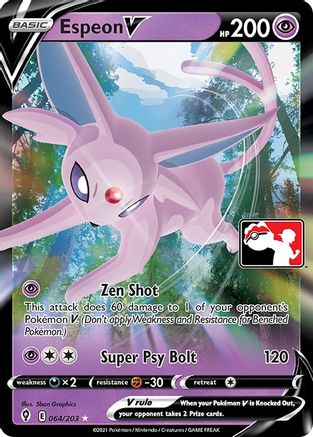Image of Espeon V 064  - Holofoil Prize Pack Series Cards - Ultra Rare