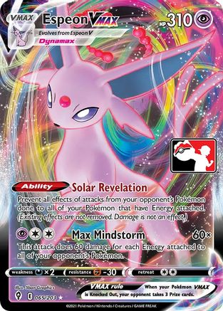 Image of Espeon VMAX 065  - Holofoil Prize Pack Series Cards - Ultra Rare