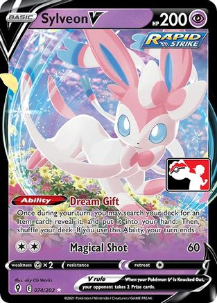 Image of Sylveon V 074  - Holofoil Prize Pack Series Cards - Ultra Rare