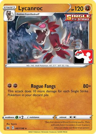 Image of Lycanroc 087  Prize Pack Series Cards - Rare