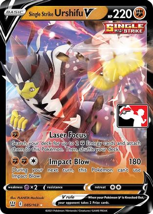 Image of Single Strike Urshifu V 085/163  - Holofoil Prize Pack Series Cards - Ultra Rare