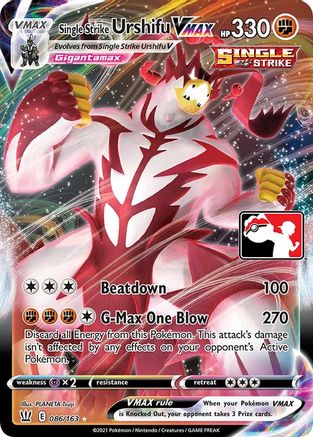Image of Single Strike Urshifu VMAX 086  - Holofoil Prize Pack Series Cards - Ultra Rare