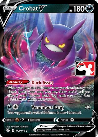 Image of Crobat V 104  - Holofoil Prize Pack Series Cards - Ultra Rare