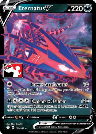 Image of Eternatus V 116  - Holofoil Prize Pack Series Cards - Ultra Rare