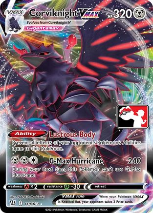 Image of Corviknight VMAX 110  - Holofoil Prize Pack Series Cards - Ultra Rare