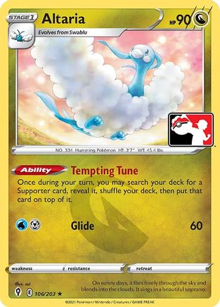 Image of Altaria 106/203  Prize Pack Series Cards - Rare