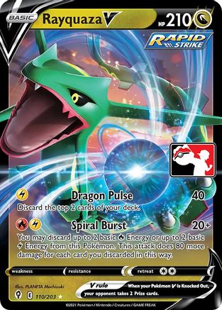 Image of Rayquaza V 110  - Holofoil Prize Pack Series Cards - Ultra Rare