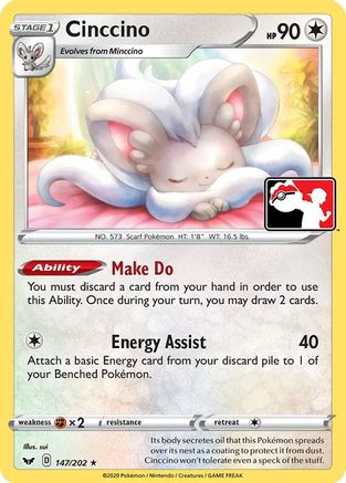 Image of Cinccino 147  Prize Pack Series Cards - Rare
