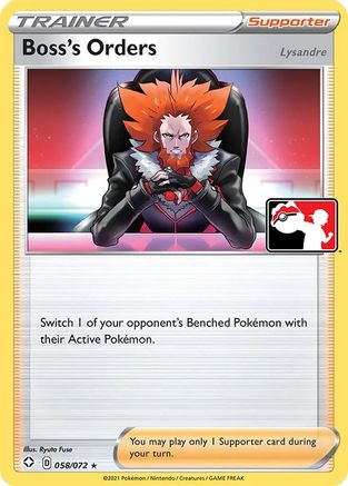Image of Boss's Orders 058/072  Prize Pack Series Cards - Rare