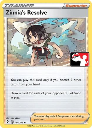 Image of Zinnia's Resolve 164  Prize Pack Series Cards - Uncommon