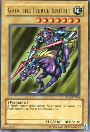 Image of Gaia The Fierce Knight (LOB-EN006) - Legend of Blue Eyes White Dragon (Worldwide English) Unlimited