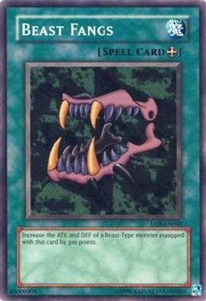 Image of Beast Fangs (LOB-EN041) - Legend of Blue Eyes White Dragon (Worldwide English) Unlimited