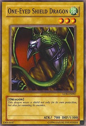 Image of One-Eyed Shield Dragon (LOB-EN087) - Legend of Blue Eyes White Dragon (Worldwide English) Unlimited