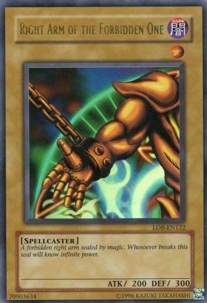 Image of Right Arm of the Forbidden One (LOB-EN122) - Legend of Blue Eyes White Dragon (Worldwide English) Unlimited