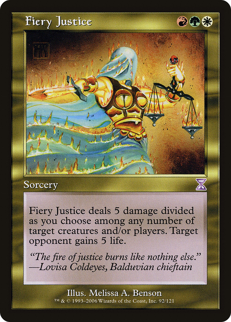Image of Fiery Justice (TSB-092) - Time Spiral Timeshifted Foil