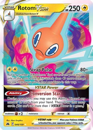 Image of Rotom VSTAR 046/159  - Holofoil Crown Zenith - Ultra Rare