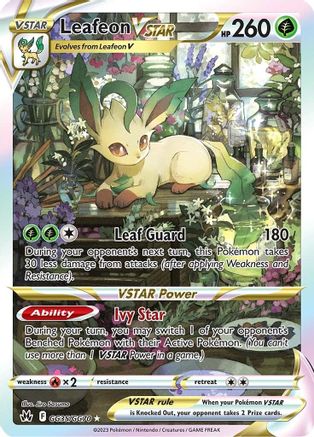 Image of Leafeon VSTAR GG35/GG70  - Holofoil Crown Zenith Galarian Gallery - Ultra Rare