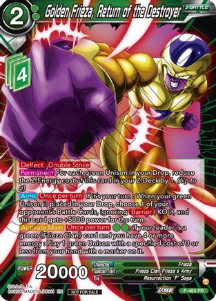 Image of Golden Frieza, Return of the Destroyer (Z03 Dash Pack) (P-464) - Promotion Cards Foil
