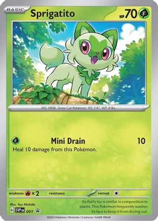 Image of Sprigatito 001  - Holofoil SV Scarlet & Violet Promo Cards - Promo