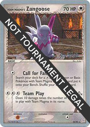 Image of Team Magma's Zangoose - 2004 (Tsuguyoshi Yamato) 023  World Championship Decks - Rare