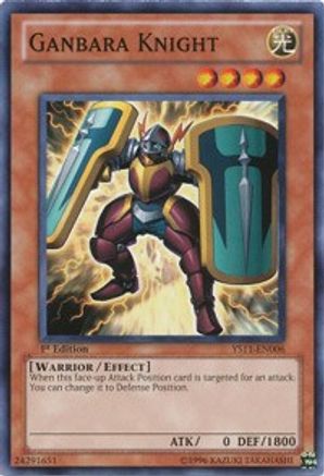 Image of Ganbara Knight (YS11-EN006) - Starter Deck: Dawn of the Xyz 1st Edition