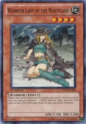 Image of Warrior Lady of the Wasteland (YS11-EN020) - Starter Deck: Dawn of the Xyz 1st Edition