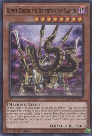 Image of Gizmek Orochi, the Serpentron Sky Slasher (AMDE-EN048) - Amazing Defenders 1st Edition