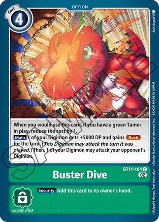 Image of Buster Dive (BT11-104) - Dimensional Phase