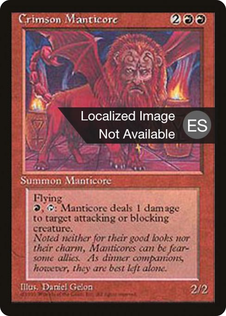 Image of Crimson Manticore (4BB-) - Fourth Edition Foreign Black Border