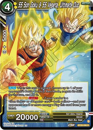Image of SS Son Goku & SS Vegeta, Ultimate Duo (BT20-096) - Power Absorbed Foil