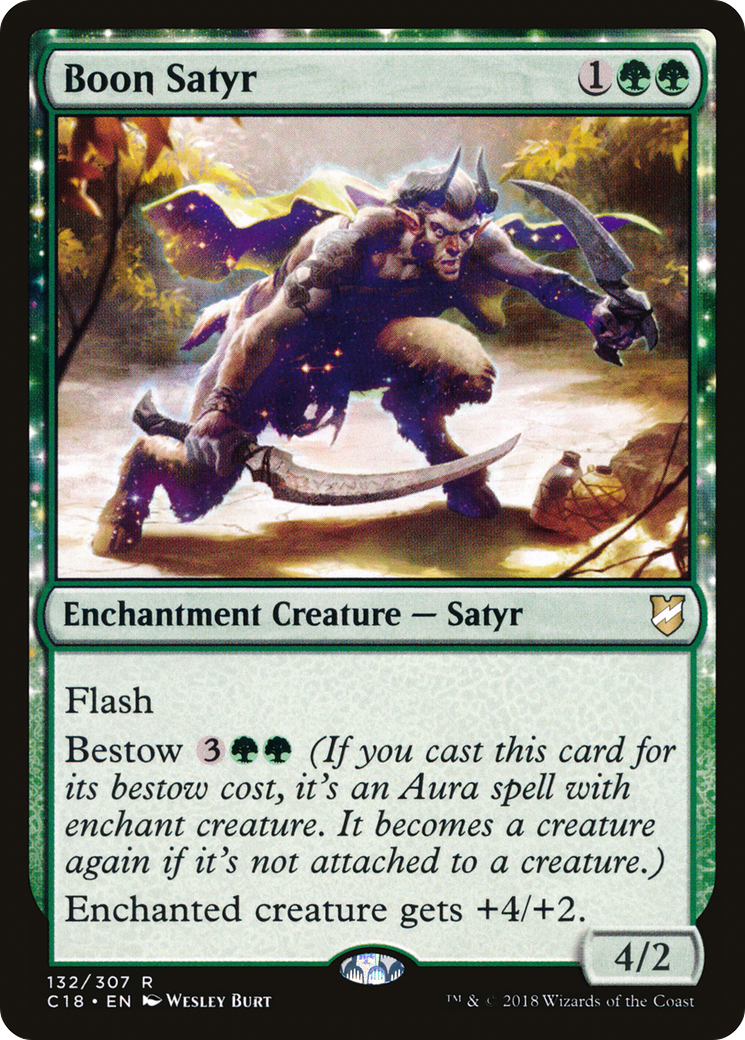 Image of Boon Satyr (C18-132) - Commander 2018: (enchantment)