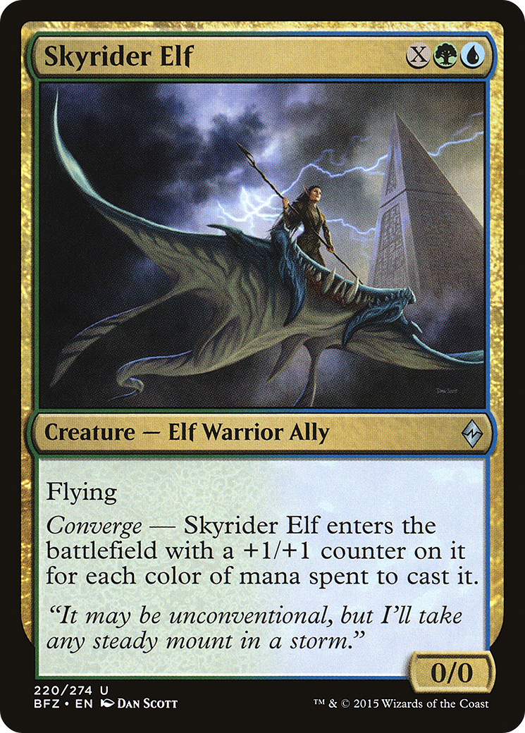 Image of Skyrider Elf (BFZ-220) - Battle for Zendikar Foil