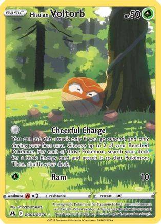 Image of Hisuian Voltorb GG01/GG70  - Holofoil Crown Zenith Galarian Gallery - Ultra Rare