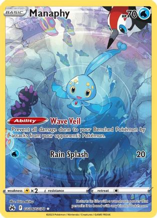 Image of Manaphy GG06/GG70  - Holofoil Crown Zenith Galarian Gallery - Ultra Rare