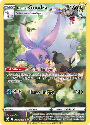 Image of Hisuian Goodra GG21/GG70  - Holofoil Crown Zenith Galarian Gallery - Ultra Rare