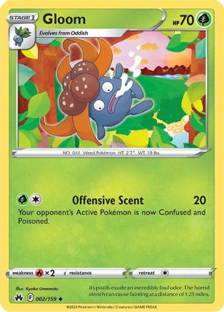 Image of Gloom 002/159  - Reverse Holofoil Crown Zenith - Uncommon
