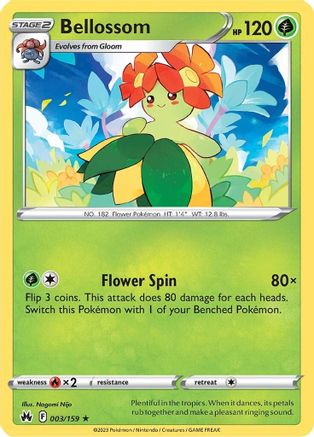 Image of Bellossom 003/159  Crown Zenith - Rare