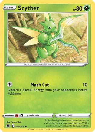 Image of Scyther 006/159  Crown Zenith - Common