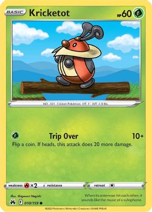 Image of Kricketot 010/159  Crown Zenith - Common